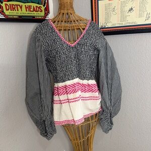 Live 4 Truth Black and Pink Checkered Blouse